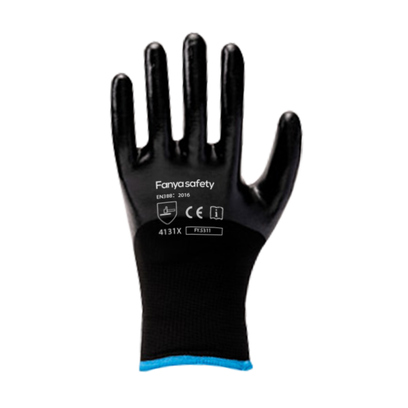 13G polyester skal+10 Akryl børstet med 3/4 nitril belægning 13G polyester skal+10 Akryl børstet med 3/4 nitril belægning