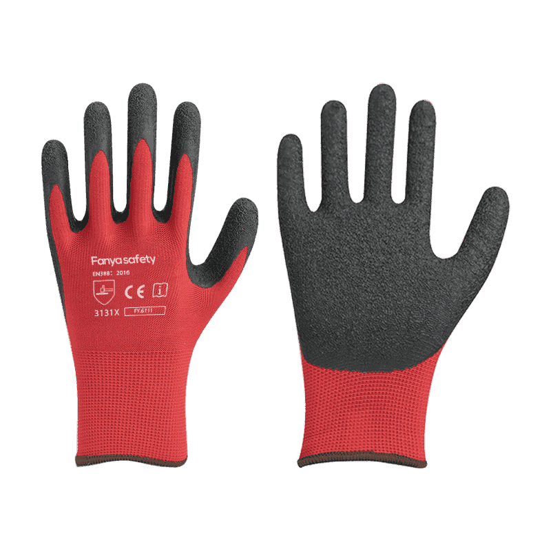 13G polyester skal+10 Akryl børste med 3/4 latex belægning