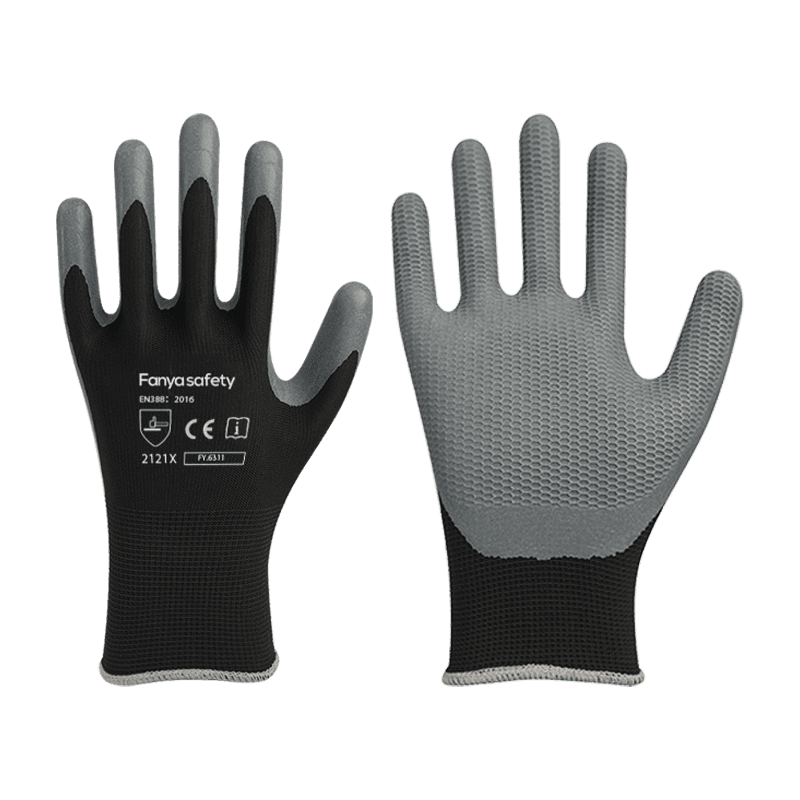 13G polyester med anti-skrid skum latex belægning