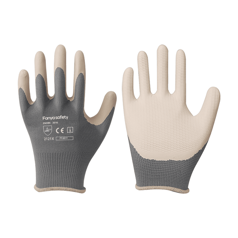 13G polyester med anti-skrid skum latex belægning