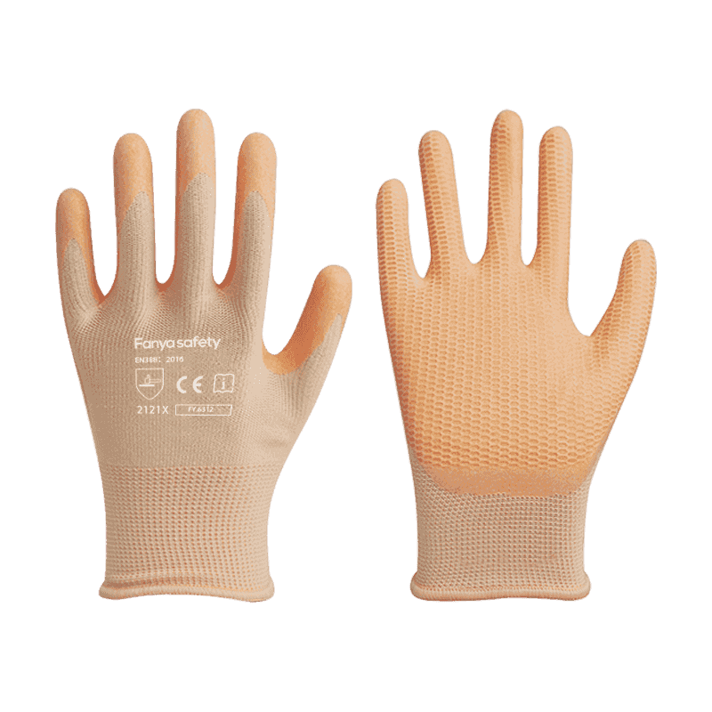 13G polyester med anti-skrid skum latex belægning