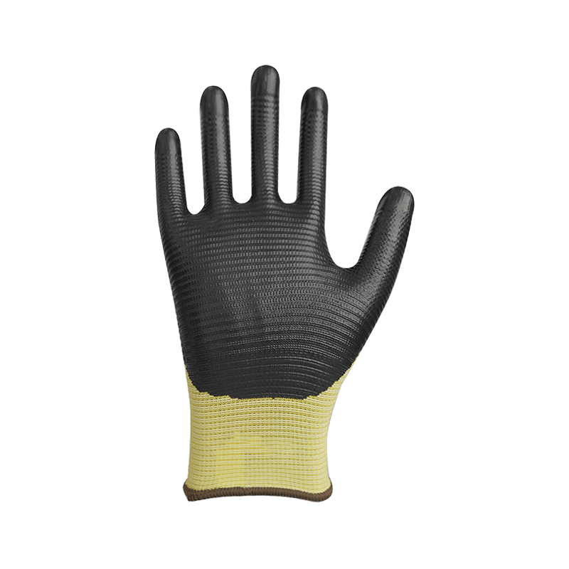 13G polyester ribbet liner med nitrilbelægning 13G polyester ribbet liner med nitrilbelægning